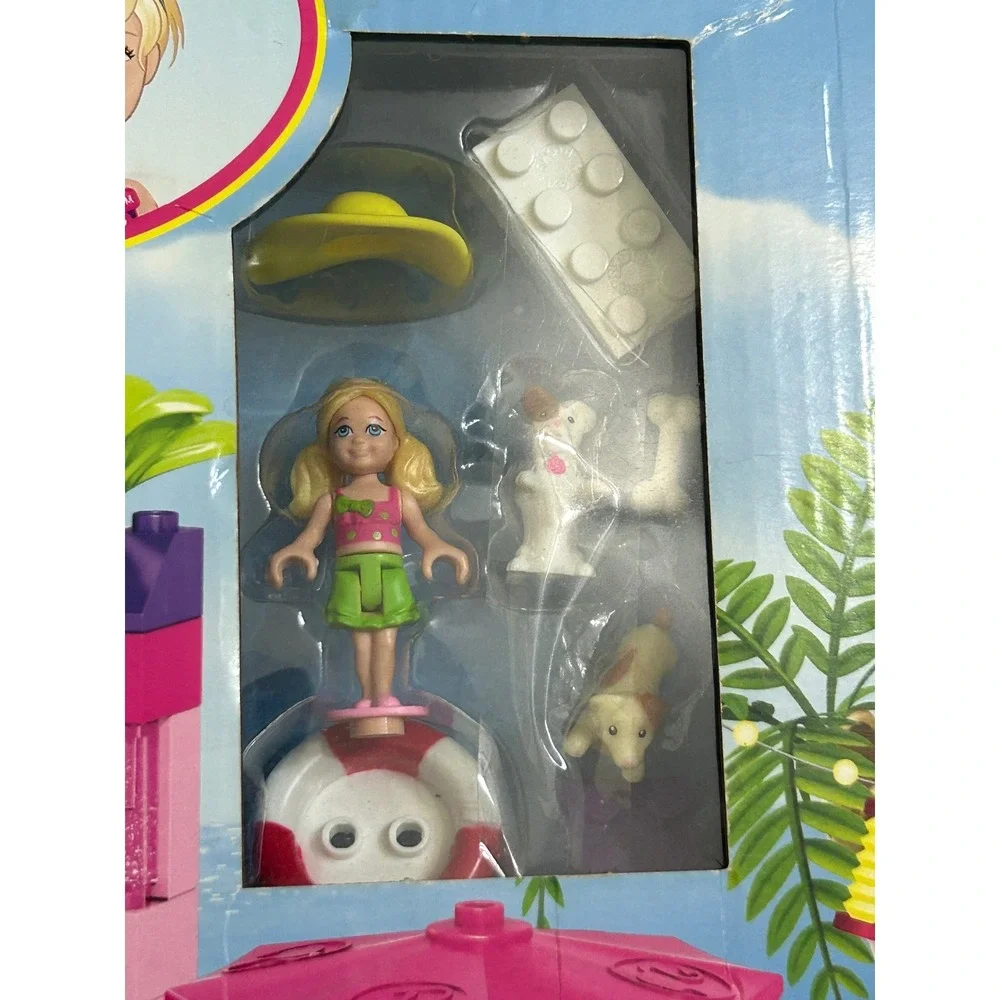 Mega Bloks Barbie Build n Play Chelsea Pool Party 80136 226 Pcs New in Box